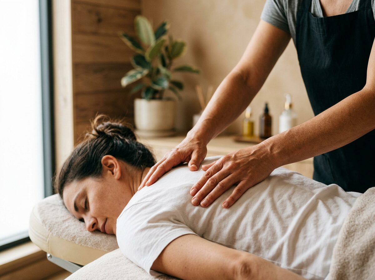 Massoterapia no Instituto Nichioka, Tratamento que proporciona alívio de dores, relaxamento e bem-estar, utilizando técnicas de deslizamento, amassamento e pressão em pontos específicos do corpo.